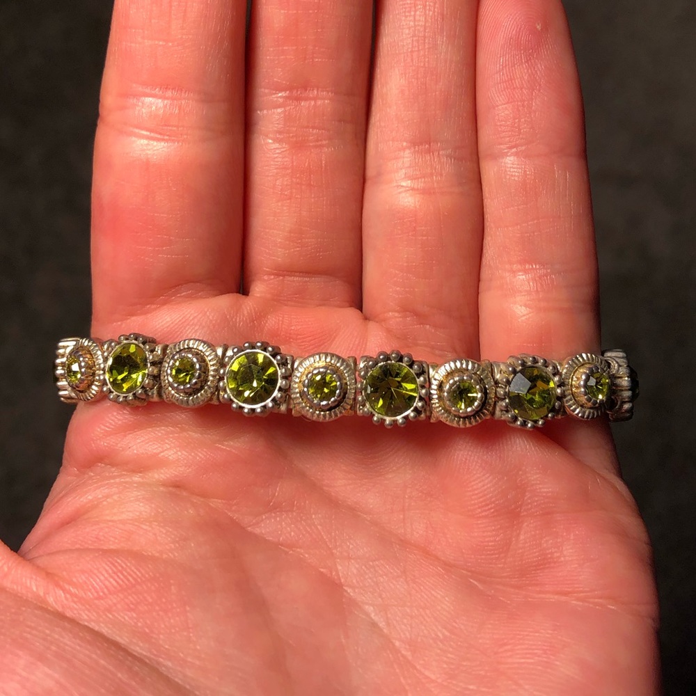 🌼 Green Jewel Elastic Bracelet